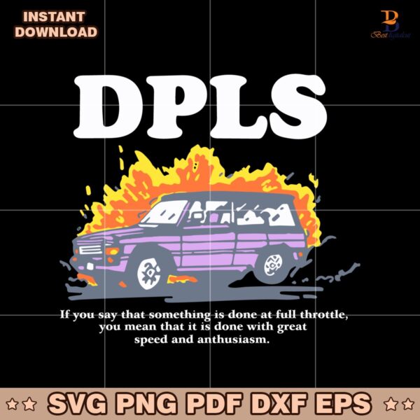 Dpls Car On Fire SVG