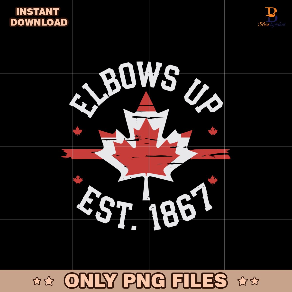 Elbows Up Canada Est 1867 Proud Canadian Pride Png