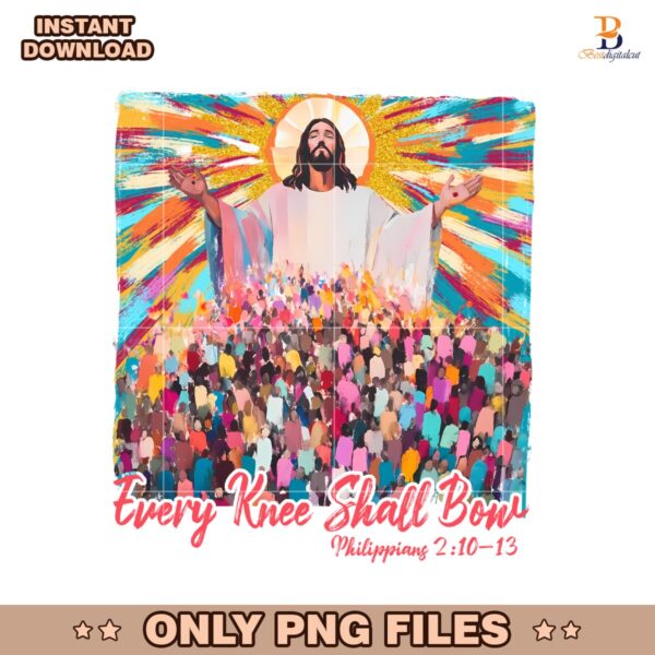 Every Knee Shall Bow Philippians 2 10 13  Brushstroke Jesus PNG
