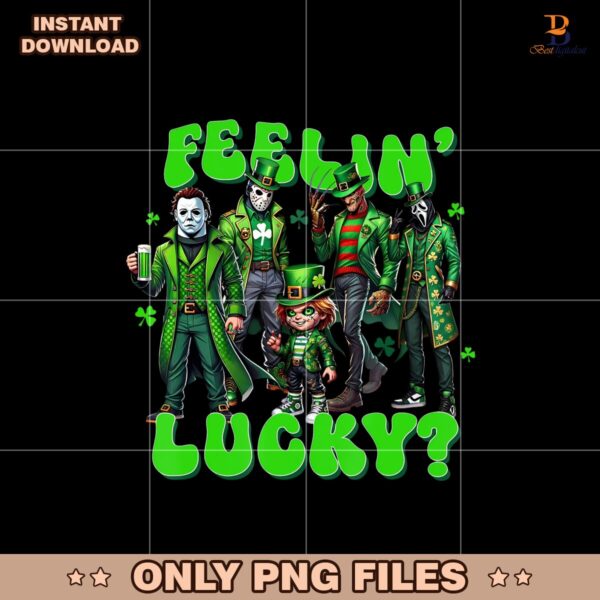 Feelin Lucky Shamrock Horror Halloween Characters Png