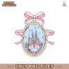 Floral Magical Castle Coquette Bow Pink Ribbon Png