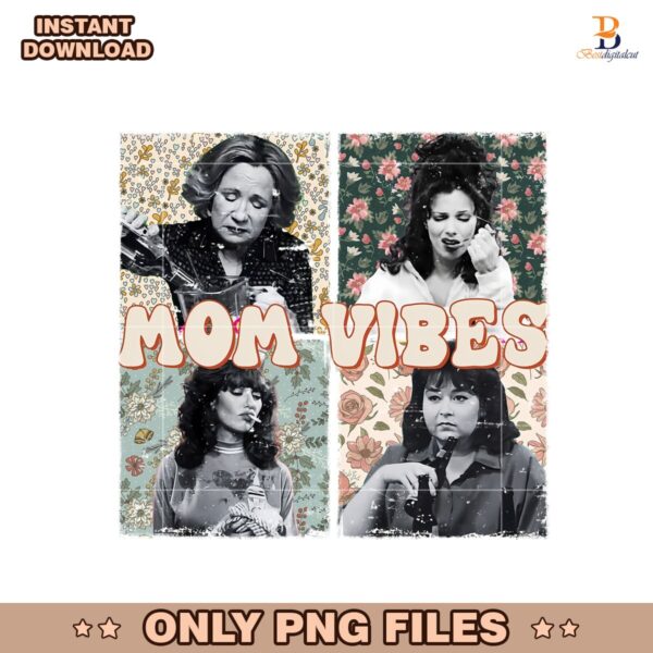 Floral Mom Vibes Retro 90s Png Sublimation