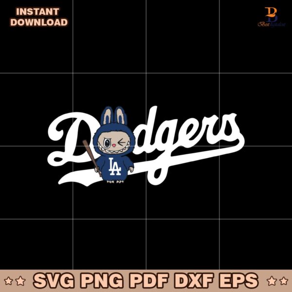 Funny Labubu Los Angeles Dodgers Baseball Svg
