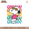Funny Snoopy Groouy Rainbow Glasses Svg