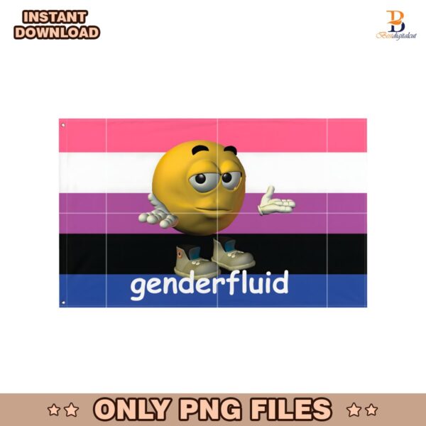 Genderfluid Emoticon Flag PNG