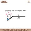 Giggling And Kicking My Feet Stickman Texting SVG
