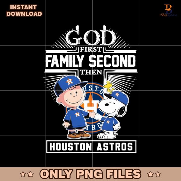 God First Family Snoopy Houston Astros Woodstock Png