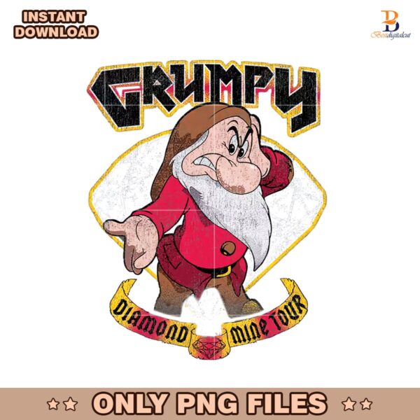 Grumpy Diamond Mine Tour Seven Dwarfs Mine Train PNG