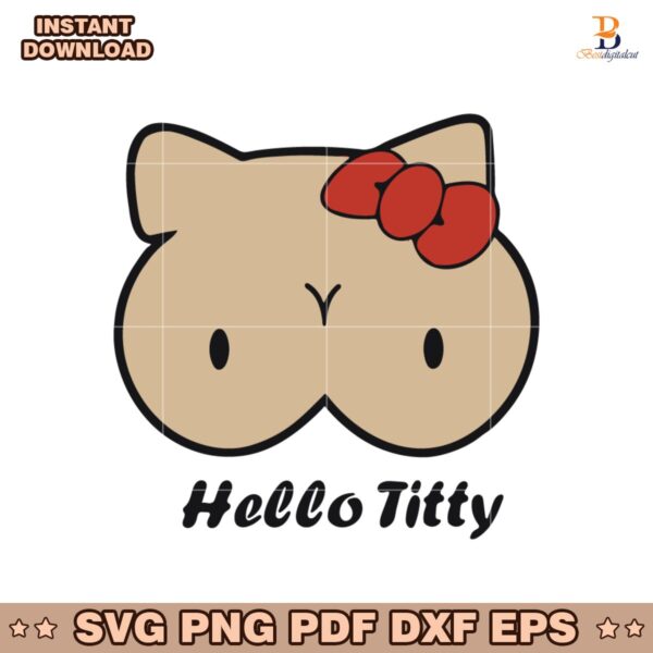 Hello Titty Parody Kitty Boobs SVG