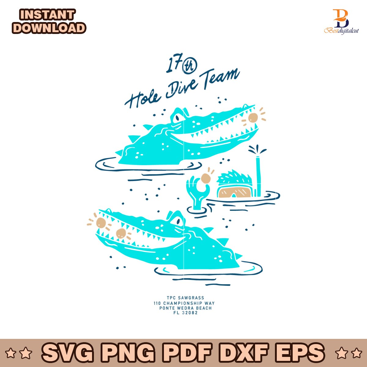 Hole Five Team Funny Golfer SVG