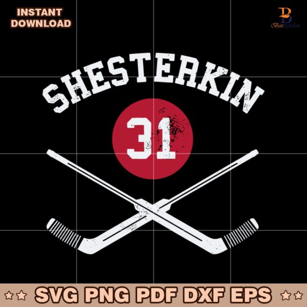 Igor Shesterkin 31 New York Rangers Hockey Sticks SVG