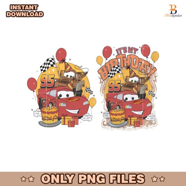 Its My Birthday Boy Lightning McQueen Disney Cars Png