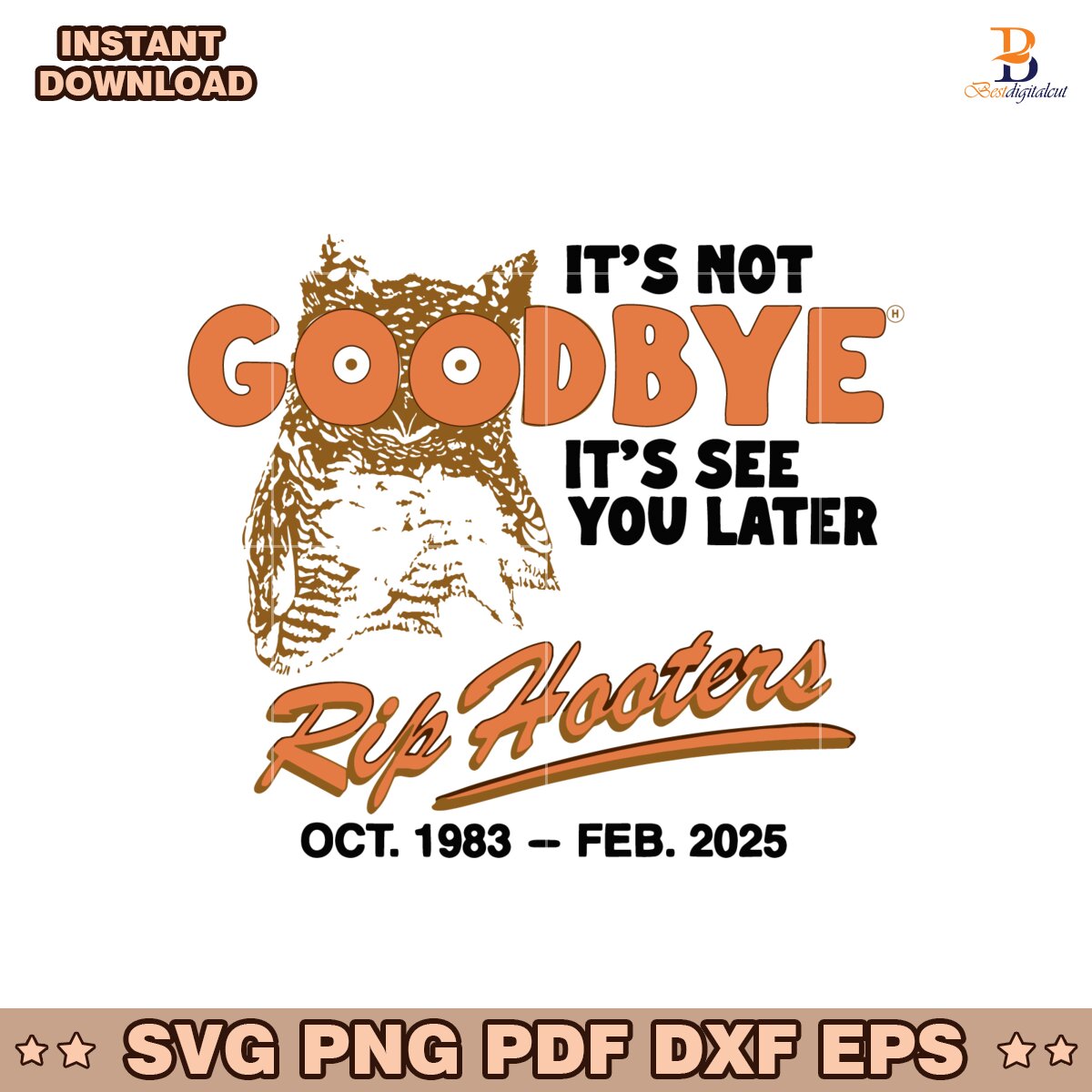 It's Not Goodbye It's See You Later Lyrics Its Not Goodbye Its See You Later Rip Hooters SVG » Best Digital Cut