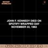 John F Kennedy Died On Spotify Wrapped Day November 22 1963 SVG