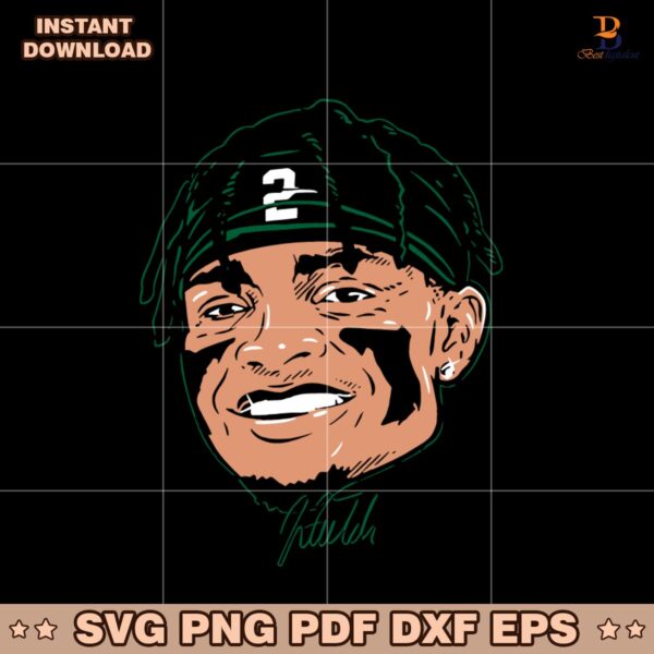 Justin Fields Swag Head Signature SVG