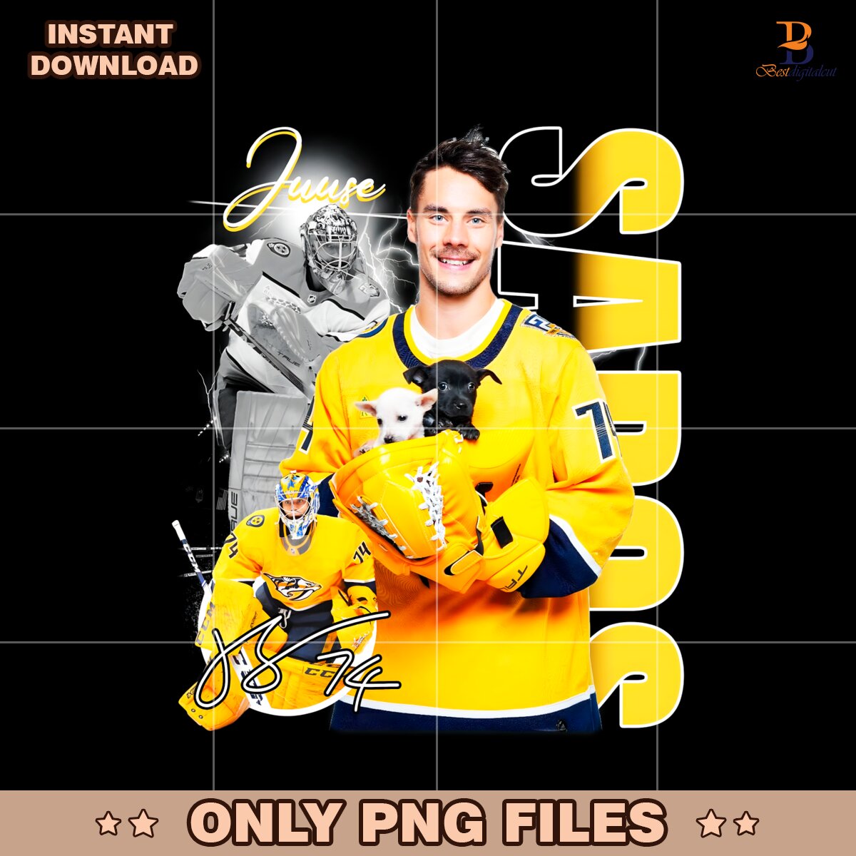Juuse Saros Nashville Predators Nhl Players PNG