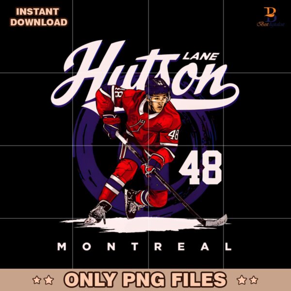 Lane Hutson 48 Montreal Canadiens Hockey PNG