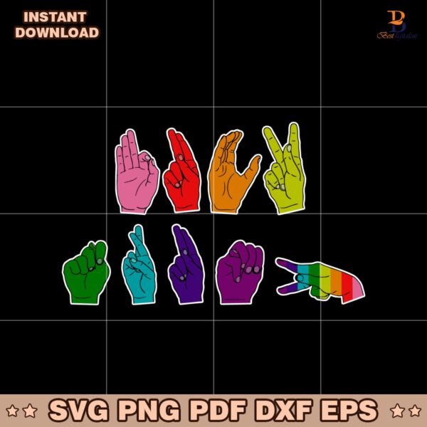 Lgbt Color Fuck Trump Hand Sign Language SVG