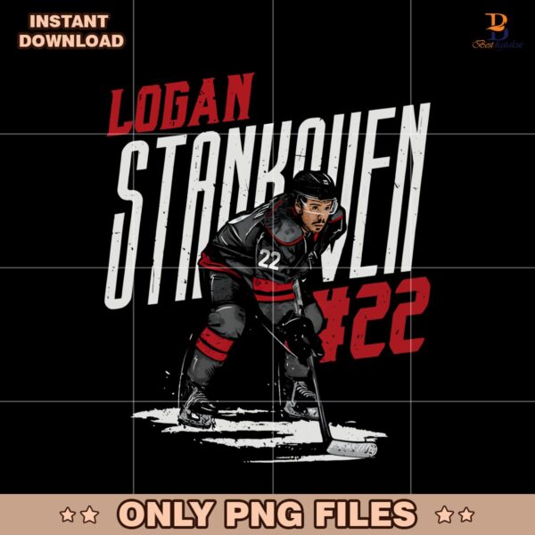 Logan Stankoven 22 Carolina Hockey PNG
