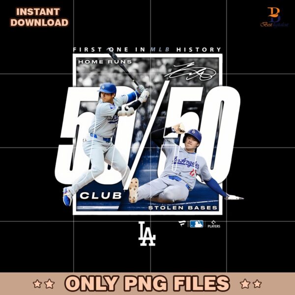 Los Angeles Dodgers Shohei Ohtani 50/50 Club Png