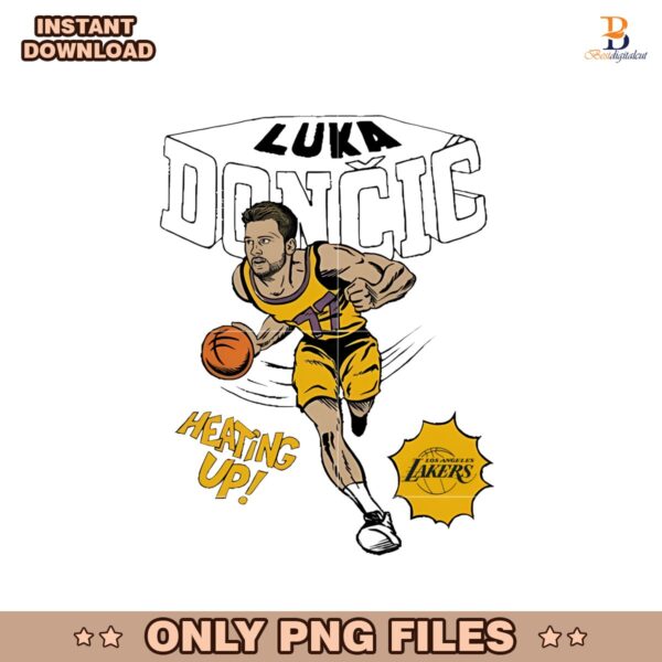 Luka Doncic Los Angeles Lakers Heating Up Comic Png