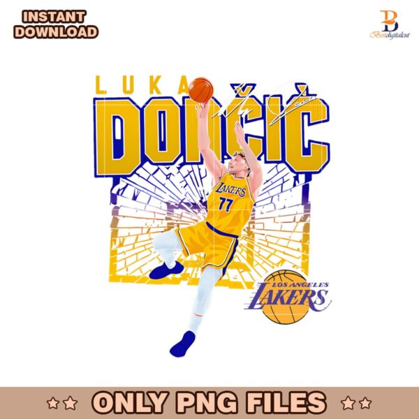 Luka Doncic Los Angeles Lakers Shattered Png