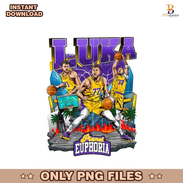 Luka Doncic Los Angeles Lakers Stadium Player Collage Png
