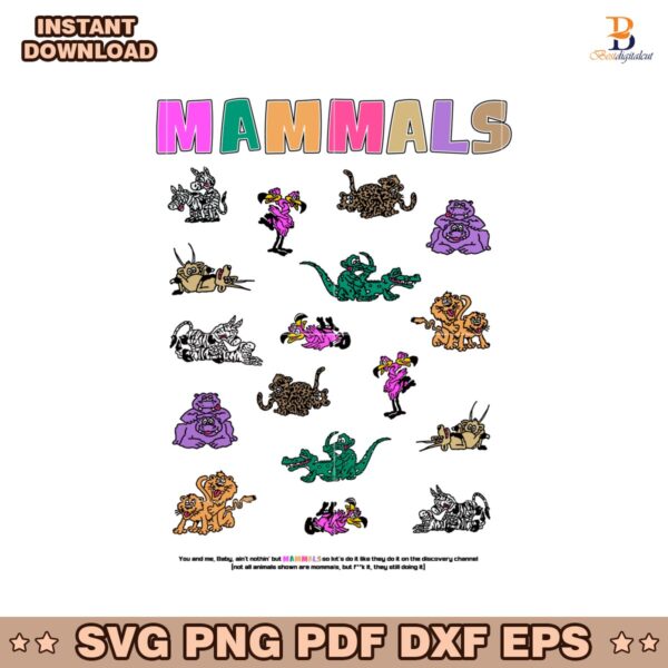 Mammals Party Fun Animal SVG
