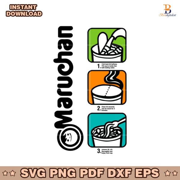 Maruchan Instant Ramen Cooking Guide Pop Art SVG