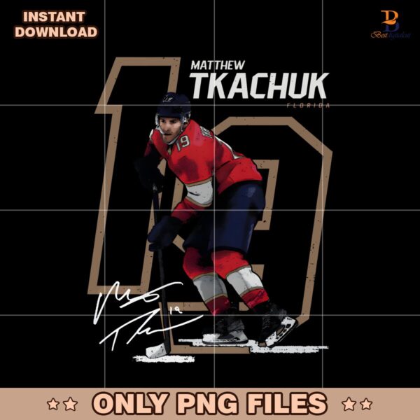 Matthew Tkachuk 19 Florida Panthers Signature PNG