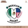 Mexican Heart With Stars And Stripes PNG