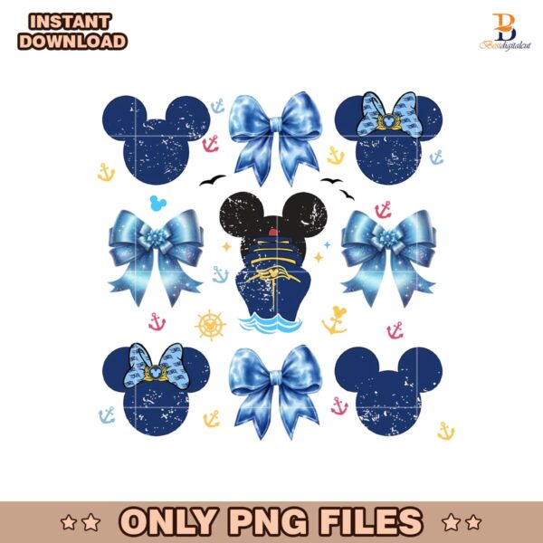 Mickey Cruise Disney Coquette Bow Mickey Png