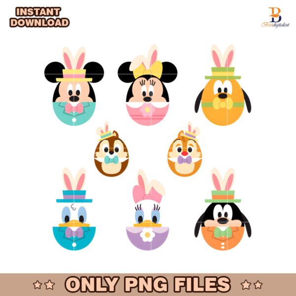 Mickey Mouse And Friends Easter Bunny Easter Eggs PNG