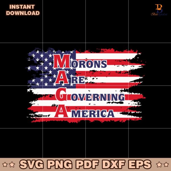 Morons Are Governing America Usa Flag SVG