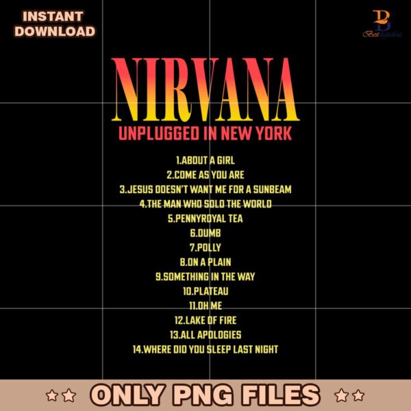 Nirvana Unplugged In New York SVG