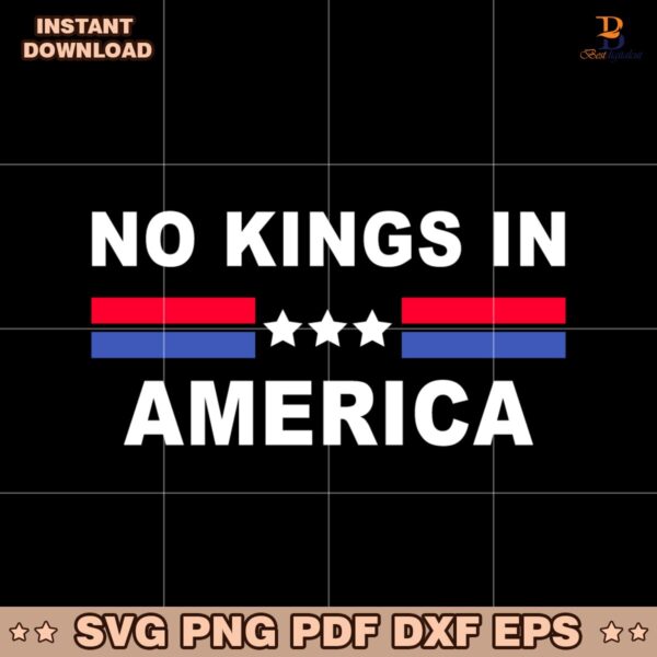 No Kings In America Patriotic SVG