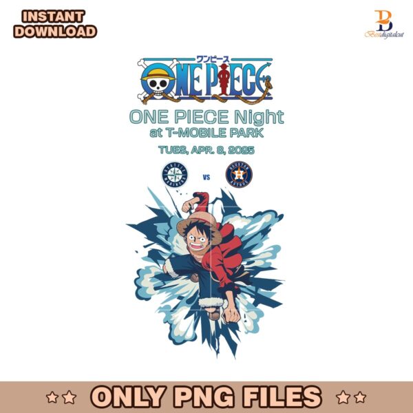 One Piece Night Collab For April 8 Seattle Mariners Png