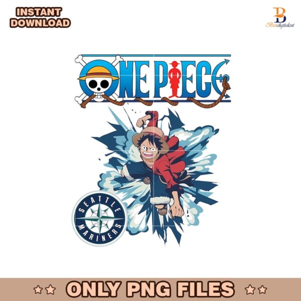 One Piece Seattle Mariners Monkey D Luffy MLB Png
