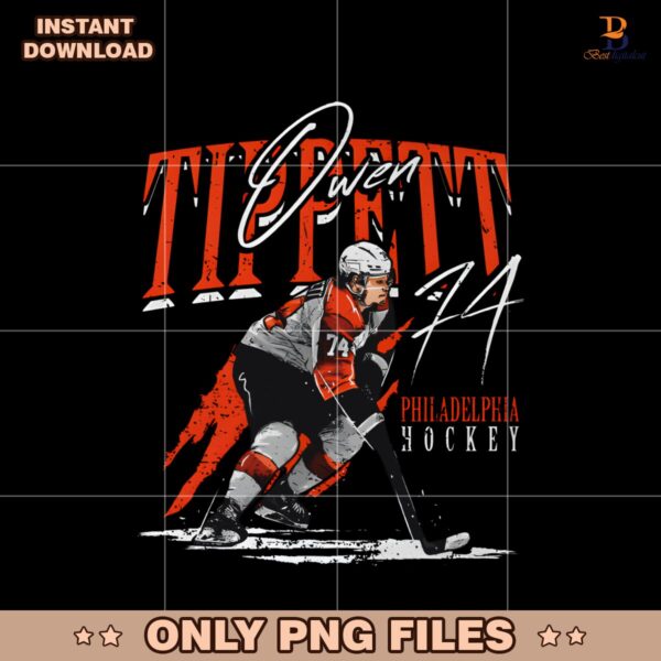 Owen Tippett 74 Philadelphia Flyers Hockey Signature PNG