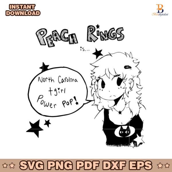 Peach Rings North Carolina T Girl Power Pop SVG