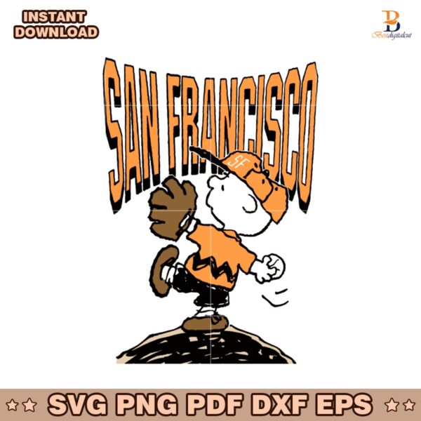 Peanuts Charlie Brown San Francisco Baseball SVG