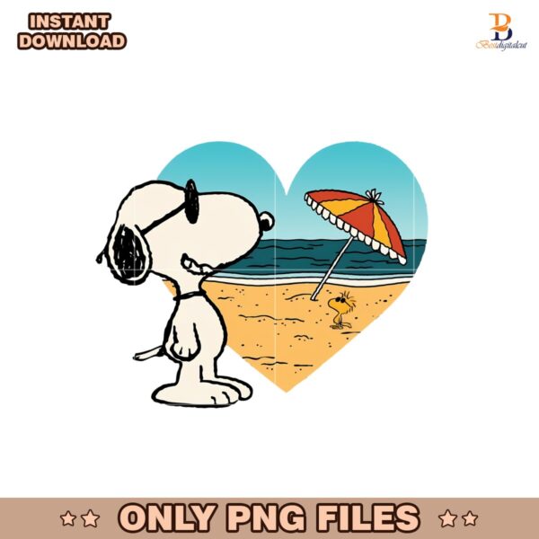 Peanuts Summer Edition Snoopy Hearts The Beach Png