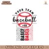 Personalized Baseball Mascot Template Svg