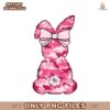 Pink Camo Easter Bunny Coquette Bow PNG