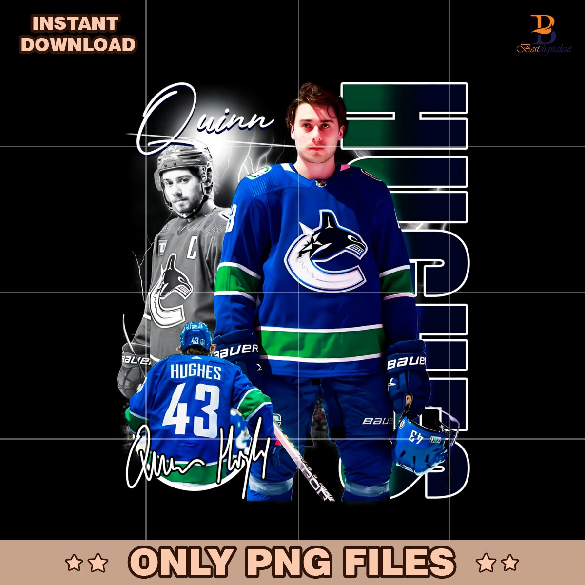 Quinn Hughes Vancouver Canucks Nhl Players PNG