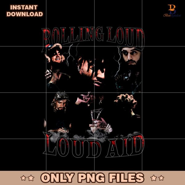 Retro 90S Rolling Loud Aid 2025 PNG