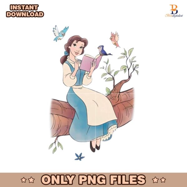 Retro Disney Belle Princess Beauty And The Beast PNG