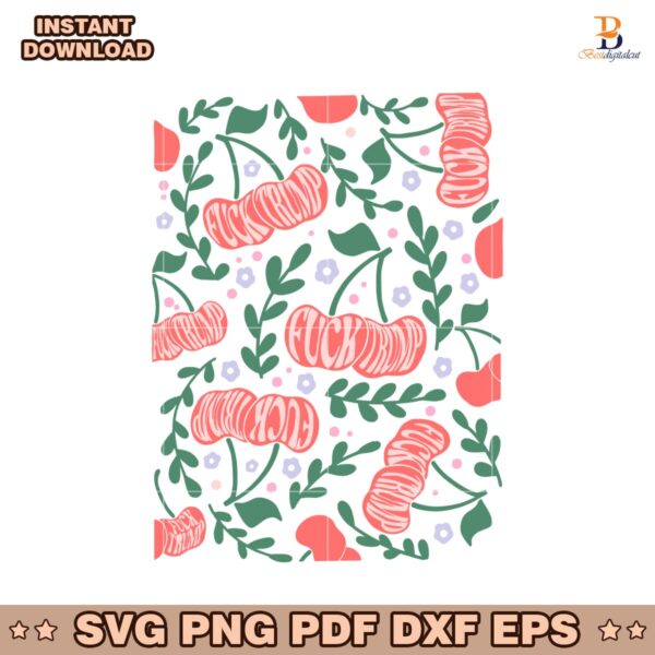 Retro Fuck Trump Flower Cherry Anti Donald Trump SVG