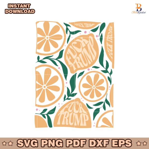 Retro Fuck Trump Lemon Anti Donald Trump SVG