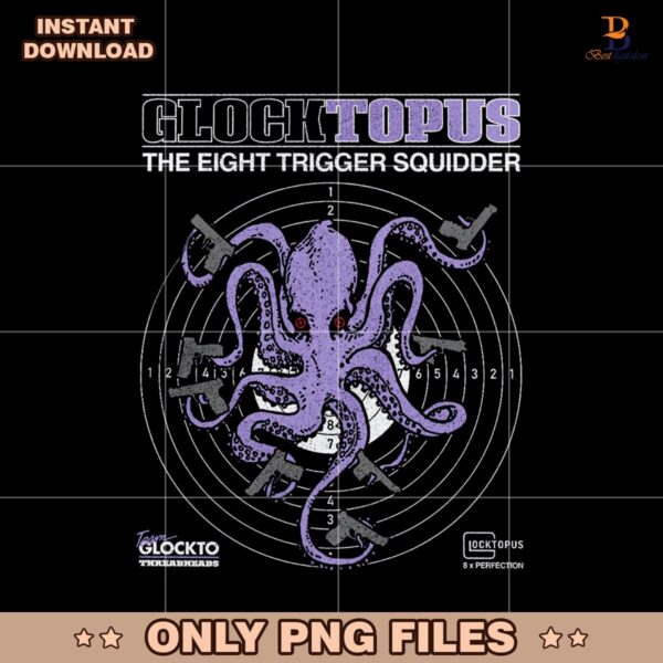 Retro Glocktopuss The Eight Trigger Squidder PNG